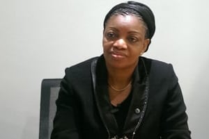 Eve Bazaiba, secrétaire générale du Mouvement de libération du Congo (MLC, opposition). © Isidore Kouadio/Jeune Afrique