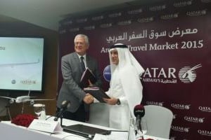 Driss Benhima (Royal Air Maroc) et Akbar Al Baker (Qatar Airways). DR