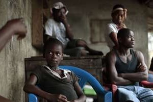 Des survivants au virus Ebola, ici le 28 septembre 2014 à Monrovia © Jerome Delay/AP/SIPA