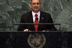 Jorge Carlos Fonseca à l’ONU. © Richard Drew/AP/SIPA