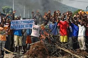 De nouvelles manifestations anti-Nkurunziza à Bujumbura le 18 mai 2015. © Carl de Souza/AFP
