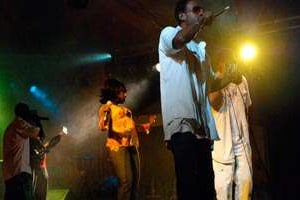 Un concert de rap lors de la Fête de la jeunesse, en février 2015 à Douala © Jean Pierre Kepseu/J.A.