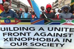 Manifestation contre la xénophobie à Durban. © AFP