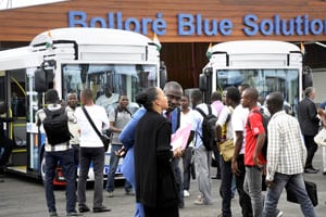 Vue des Bluebus du campus de l’Université d’Abidjan. © Sia Kambou/AFP