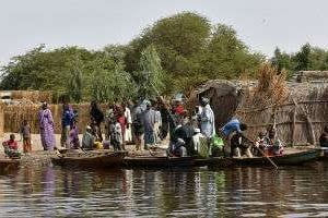 Le village de Nougboua, sur les rives du lac Tchad, pris d’assaut en janvier par Boko Haram © Sia Kambou/AFP