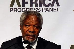 Kofi Annan, ancien secrétaire général de l’ONU, préside l’Africa Progress Panel. DR