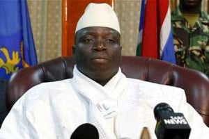 Le président gambien, Yahya Jammeh. © AFP
