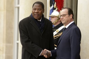 François Hollande et Boni Yayi le 11 janvier à Paris. © Thibault Camus/AP/SIPA