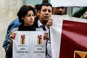 Shaïmaa al-Sabbagh, manifestante de gauche, a été tuée par un policier lors d’un rassemblement, le 24 janvier 2015. © Mohammed El-Raaei/AP/SIPA