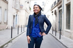 L’auteure nigériane ChinelOkparanta, à Paris, en avril. © Sandra Rocha pour J.A.