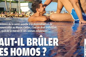 La Une de « Maroc Hebdo » sur l’homosexualité fait scandale au Maroc. © Capture d’écran/Facebook « Maroc Hebdo »