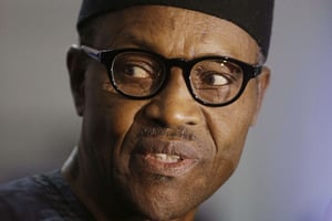 Muhammadu Buhari, le président nigérian. © Sunday Alamba/AP/SIPA