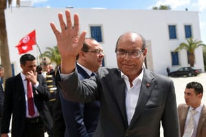 L’ex-président tunisien Moncef Marzouki, le 29 mars 2015 à Tunis. © EMMANUEL DUNAND/AP/SIPA