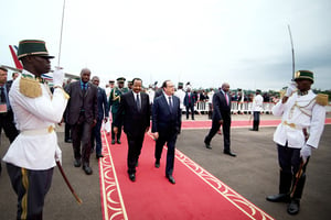 François Hollande à Yaoundé, le 3 juillet 2015. © Alain Jocard/AFP