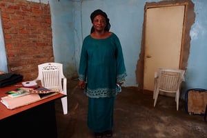 Ginette Ngarbay a accouché de sa fille dans une des prisons du régime Habré. © Rémi Carayol, pour J. A.