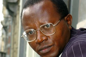 Floribert Chebeya, défenseur des droits de l’homme et président de l’ONG congolaise La Voix des sans voix, le 7 avril 2005 à Bruxelles. © Etienne Ansotte/AFP