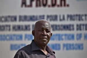 Le président de l’Aprodh, Pierre-Claver Mbonimpa. © Carl De Souza/AFP