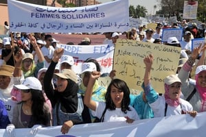 Maroc: manifestation à Rabat pour réclamer la parité hommes-femmes © AFP