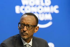 Paul Kagame, président du Rwanda, janvier 2015. © Jean-Christophe Bott/AP/SIPA