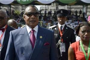 Denis Sassou Nguesso, président du Congo-Brazzaville, le 29 mai 2015 à Abuja, au Nigeria. © Pius Utomi Ekpei/AFP