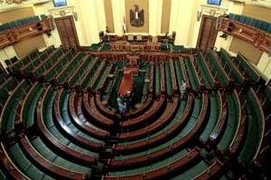 Au Parlement égyptien, Le Caire. © Ahmed Gomaa/AP/SIPA