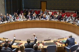 Le Conseil de sécurité de l’ONU. © Mark Garten/AP/SIPA
