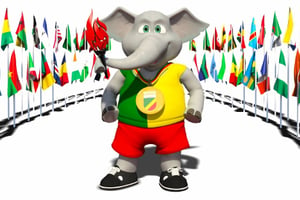 Mascotte de la 11e édition des Jeux Africains de Brazzaville. © Youtube/Brazzaville 2015