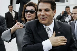 Le couple Ben Ali, le 25 octobre 2009. © ALFRED DE MONTESQUIOU/AP/SIPA