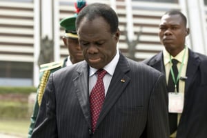 Le président de transition burkinabè, Michel Kafando, en décembre 2014 à Abuja. © Pius Utomi Ekpei/AFP