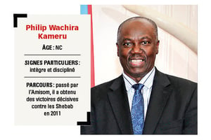 Philip Wachira Kameru, à la tête du NIS, l’agence de renseignement kényane. © Presidentiel Press Service/AFP