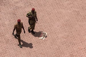 Des troupes burkinabè patrouilles le 20 septembre 2015. © Theo Renaut/AP/SIPA