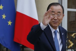 Ban Ki-moon, le secrétaire général des Nations Unies. © Michel Euler/AP/SIPA