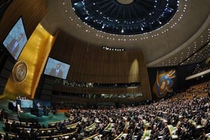 Les Nations unies, réunies en Assemblée générale. © AFP