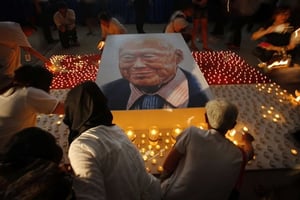 Hommage à Lee Kuan Yew le 27 mars 2015. © Wong Maye-E/AP/SIPA