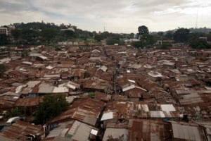 Le bidonville de Katanga, dans la capitale ougandaise de Kampala, le 18 décembre 2012. © Michele Sibiloni/AFP