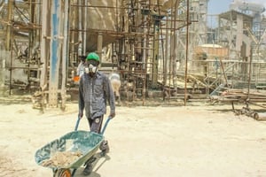 Le site de Taïba, plus gros site d’exploitation des phosphates, au Sénégal © Youri Lenquette pour Jeune Afrique