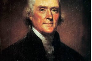 Thomas Jefferson (1743-1826), troisième président des États-Unis. © REMBRANDT PEALE/AP/SIPA