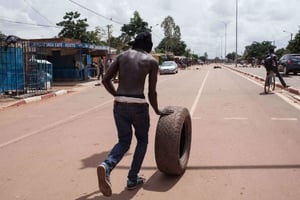 Dans les rues de Ouagadougou, le 22 septembre 2015 © Théo Renaut/AP/SIPA