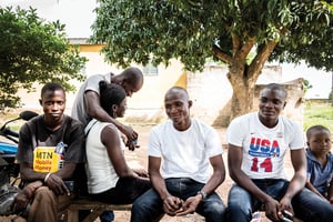 Rencontre avec les nouveaux sapeurs-pompiers civils de Ferkessédougou © Sylvain Cherkaoui/J.A.