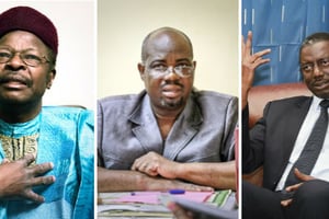 Marou Amadou, Mahamane Ousmane, et Ousseini Salatou © Tagaza Djibo/J.A.