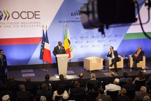 Le président Ibrahima Boubcacar Keïta a remercié les partenaires du Mali lors de la conférence internationale organisée à Paris le 22 octobre 2015. © Marco Illuminati/ OECD/ Flickr