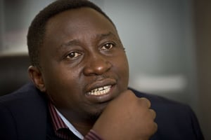 Frank Habineza est le président du Parti vert démocratique (Rwanda). © Ben Curtis/AP/SIPA
