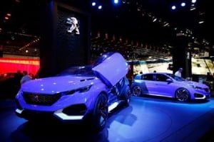 Concept-car Quartz de Peugeot présenté au salon de l’automobile de Francfort. © Kai Pfaffenbach/Reuters
