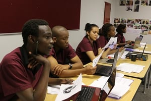Vue d’une salle de classe de l’African leadership Academy, en Afrique du Sud. © DR