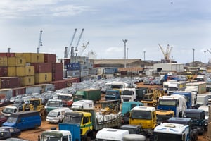 Au port de Lomé, la réforme de l’OTR suscite régulièrement la colère la colère des transitaires et des déclarants en douane © Jacques Torregano/J.A.