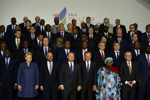 Photo de famille du sommet européen sur la crise migratoire le 11 novembre 2015 à La Valette. © AFP