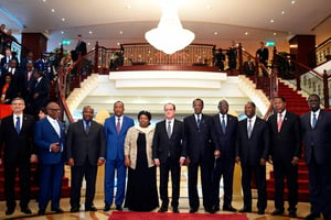 Pour préparer l’événement, François Hollande avait rencontré certains chefs d’État africains à Malte le 12 novembre. © STEPHANE DE SAKUTIN/AFP