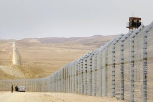La frontière entre Israël et l’Égypte. © AFP