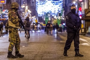 Bruxelles barricadée, dimanche 22 novembre. © Geert Vanden Wijngaert/AP/SIPA