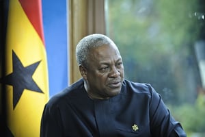 Le président du Ghana, à Paris, en octobre 2015. © Vincent Fournier/JA